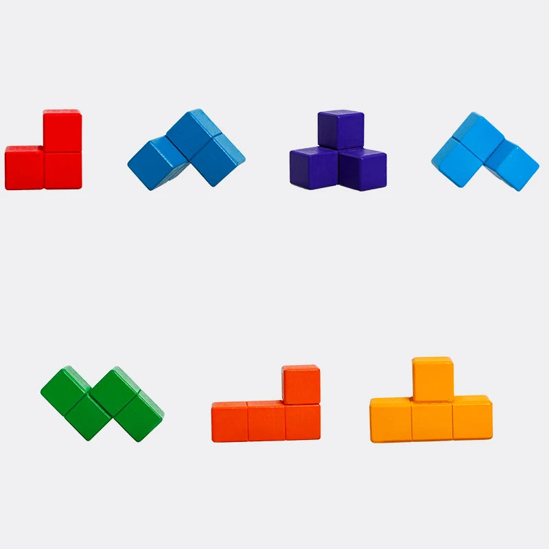 Montessori Soma Cube Puzzle for Kids | 3D Wooden Brain Teaser Toy