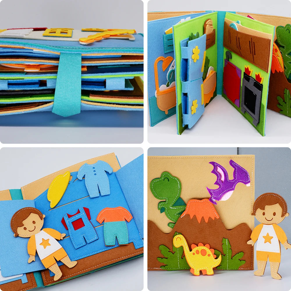 Montessori Busy Book for Toddlers – Preschool Learning Activity Toy