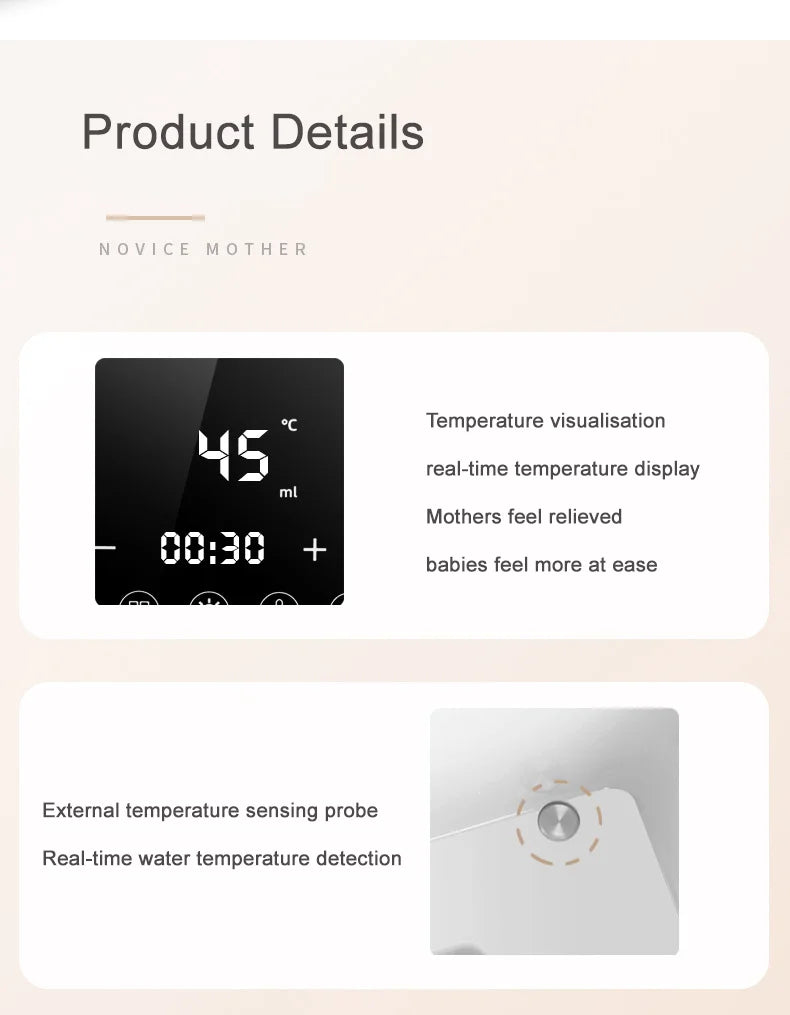 Multifunction Baby Bottle Warmer Newborn Babies Milk Double Nursing Bottle Heater Sterilizer with Accurate Temperature Control