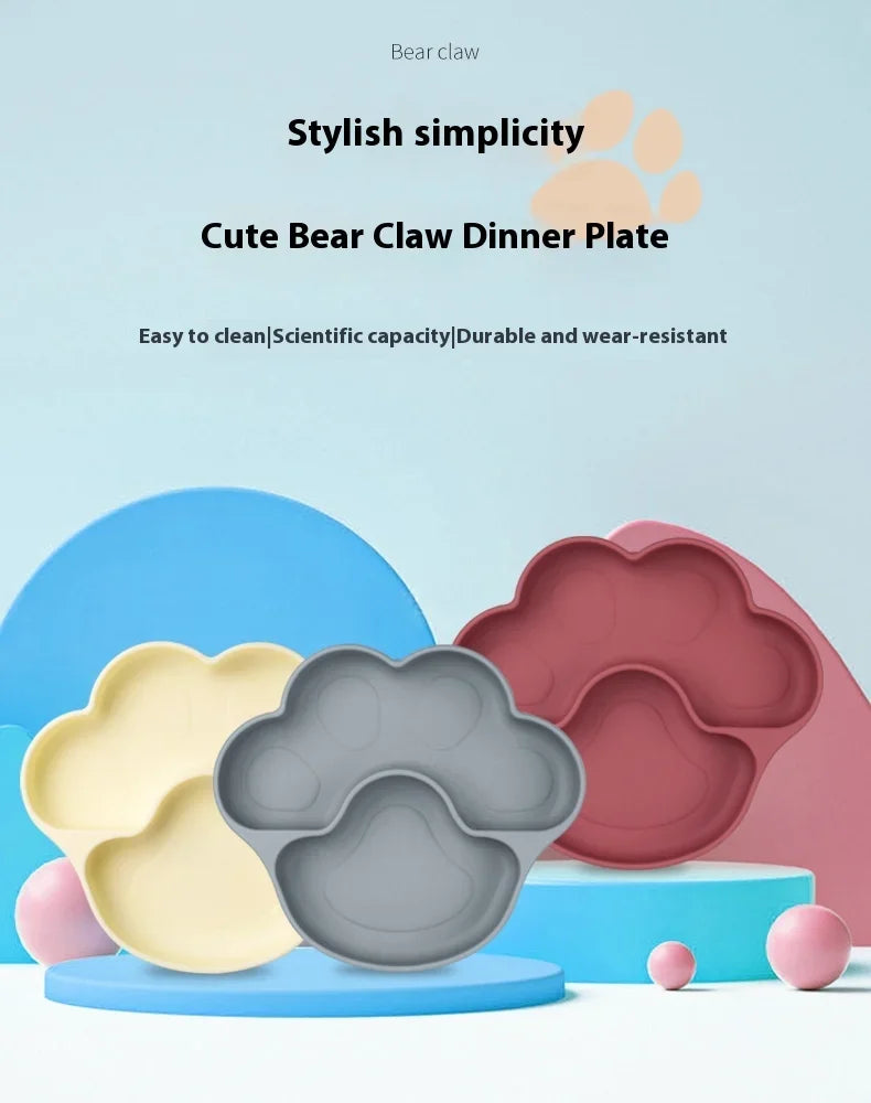 Silicone Baby Feeding Set with Suction Bowl & Plate | BPA-Free Toddler Tableware