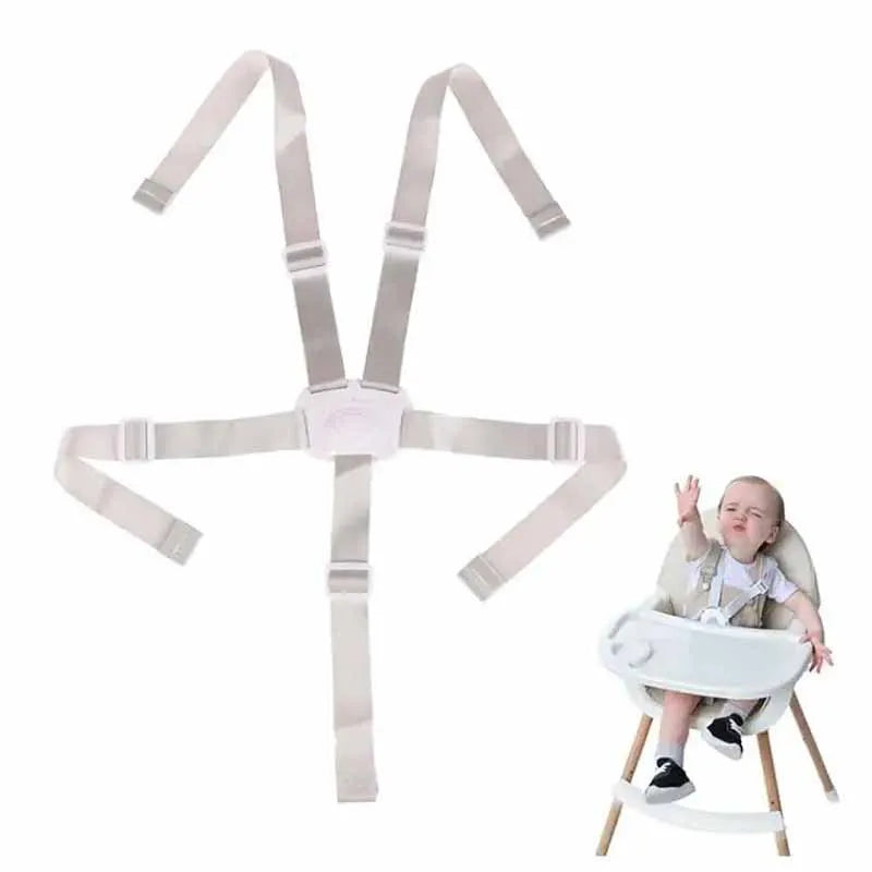 Universal Baby 5-Point Safety Harness – Adjustable Seat Belt for Stroller & High Chair