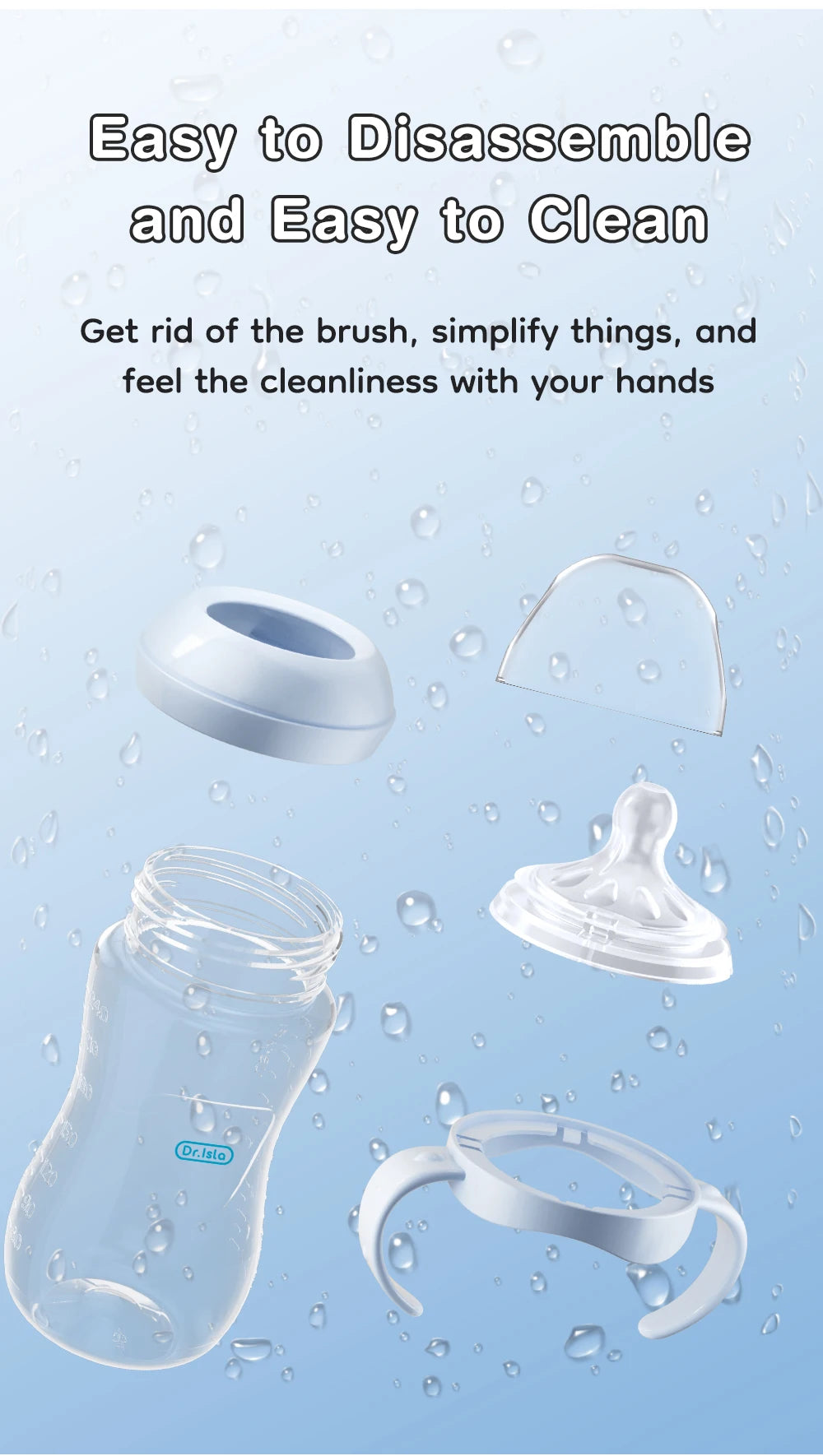 150/240/330ML Baby PP Bottle Newborn Baby Bottle with Handle Milk BottleFeeding  Baby Bottles Newborn Feeding Supplies