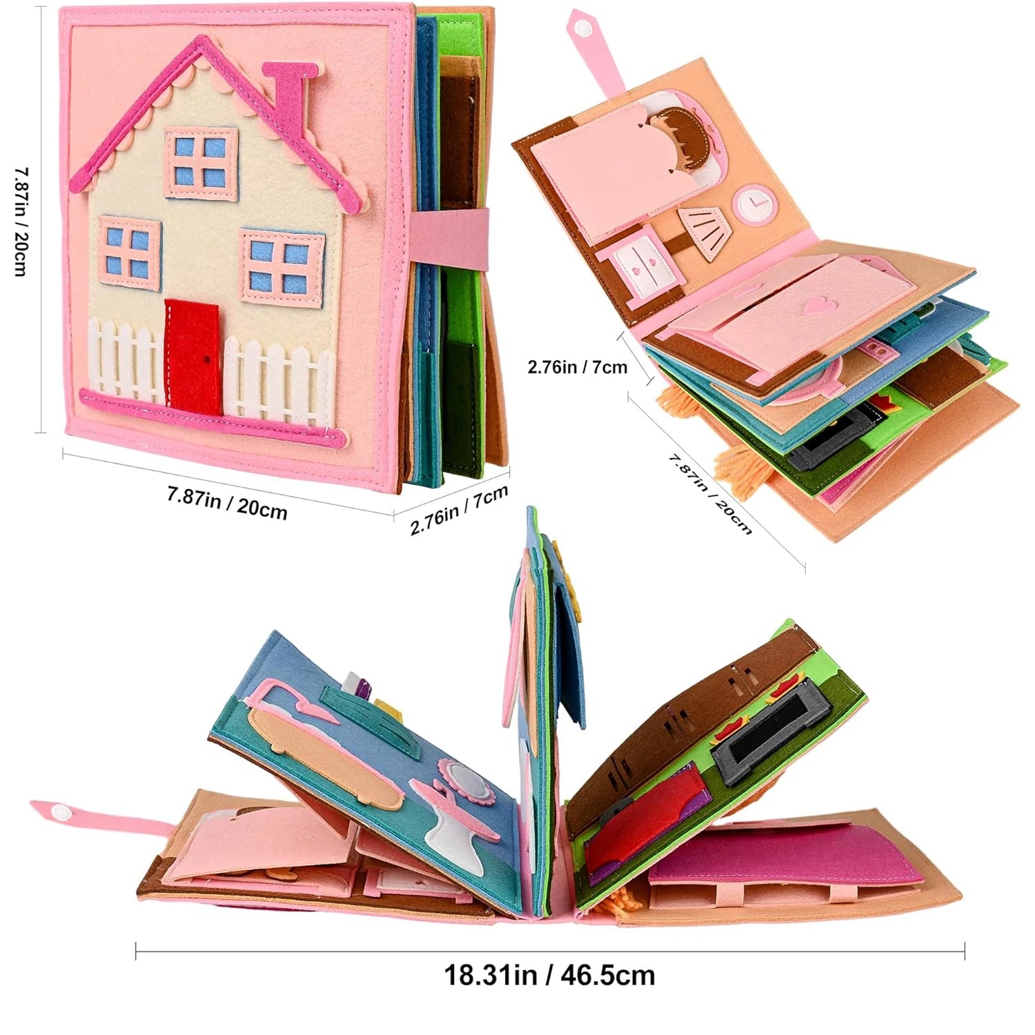 Montessori Busy Book for Toddlers – Preschool Learning Activity Toy