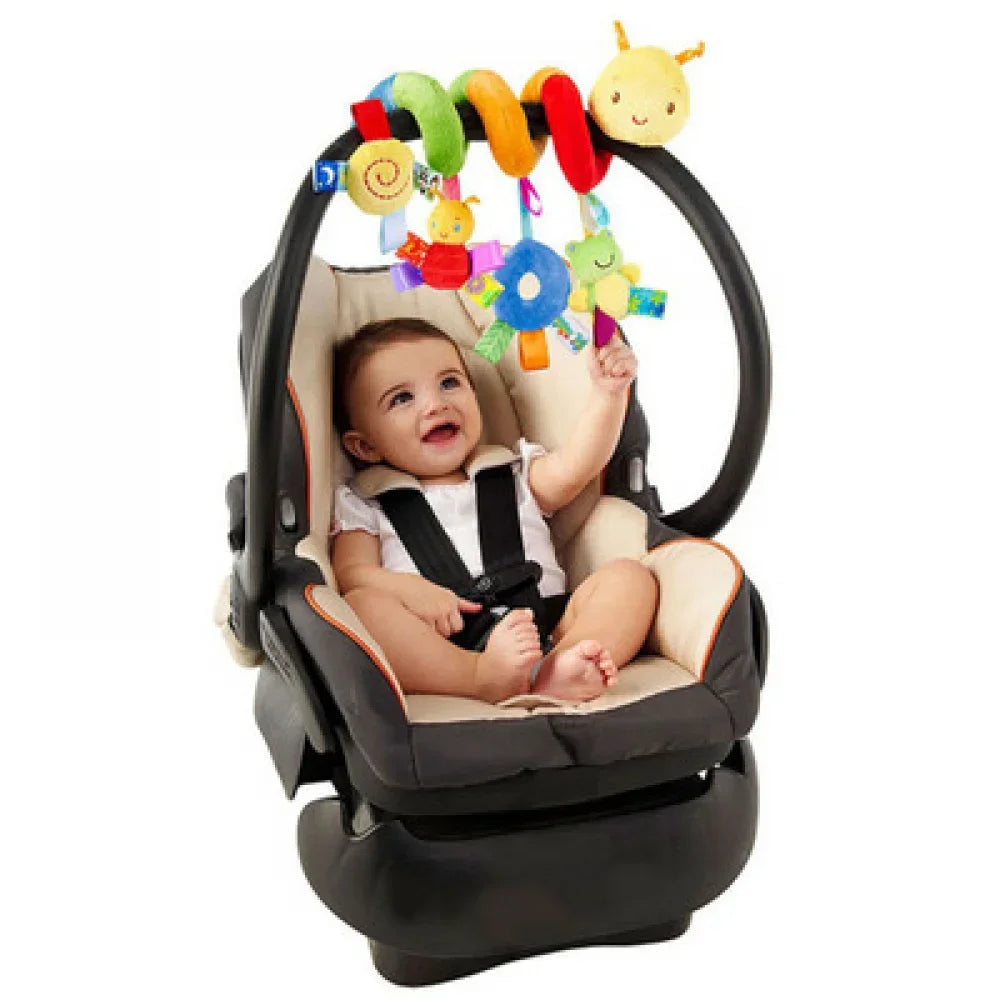 Car Seat Toys Infant Plush Hanging Toys for Babies 0 3 6 12 Months Stroller Crib Mobile Rattles Bed Winding Plush Baby Toy Gift