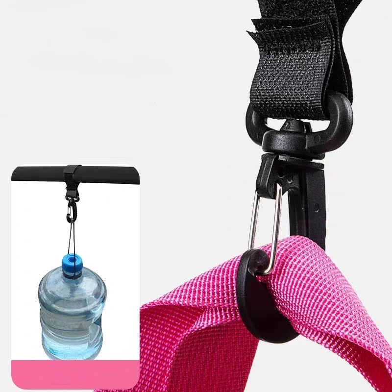 2/5pcs Stroller Hooks  Hook Buckle Stroller Hanger Organizer Buckles Clip Aluminum Alloy Carabiner Cart Diaper Bag Shopping Pram