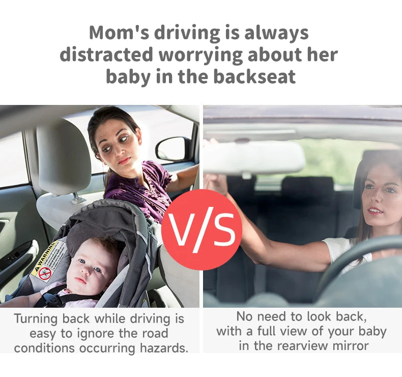 Baby Car Seat Mirror Toys Kids Monitor Adjustable Education Sensory Toys Fun Travel Infant Tummy Time Toys Babies Carseat Toys