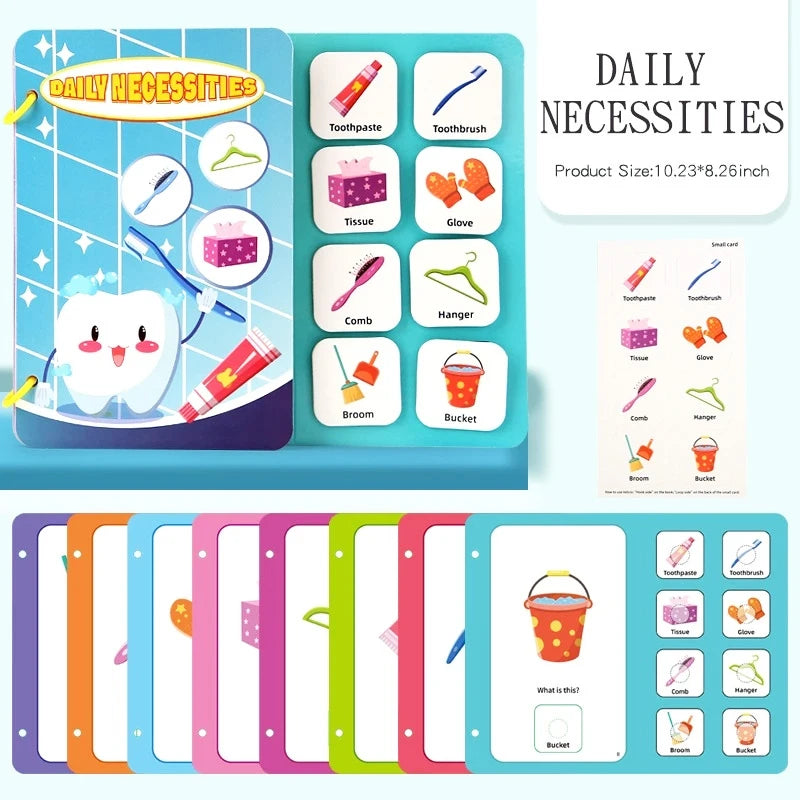 Montessori Busy Book with Stickers – My First Learning Activity Book