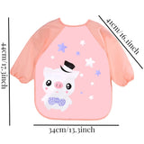 Waterproof EVA Full Sleeve Baby Bibs Children Apron Long Sleeve Feeding Smock Kids Eating Breastplate Infant Scarf Clothing