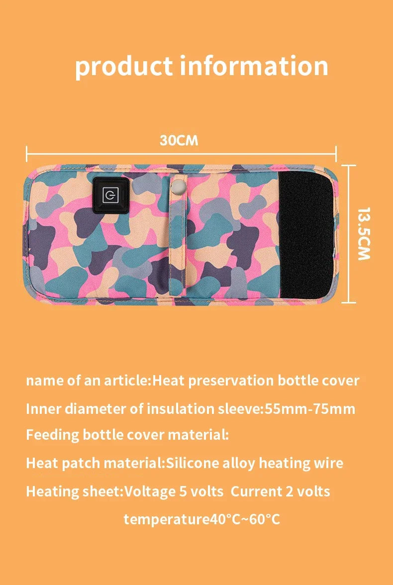 USB Milk Water Warmer Travel Stroller Insulated Bag Baby Nursing Bottle Heater Newborn Infant Portable Bottle Feeding Warmers