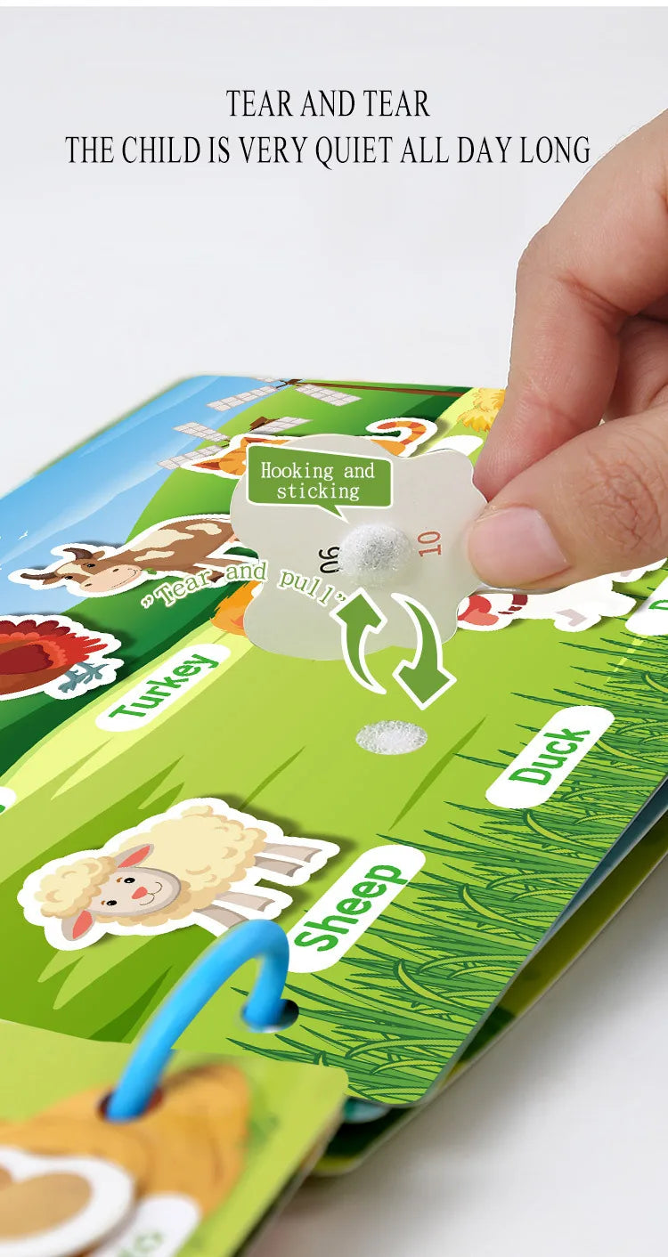 Montessori Busy Book for Toddlers – Reusable Matching Activity Toy