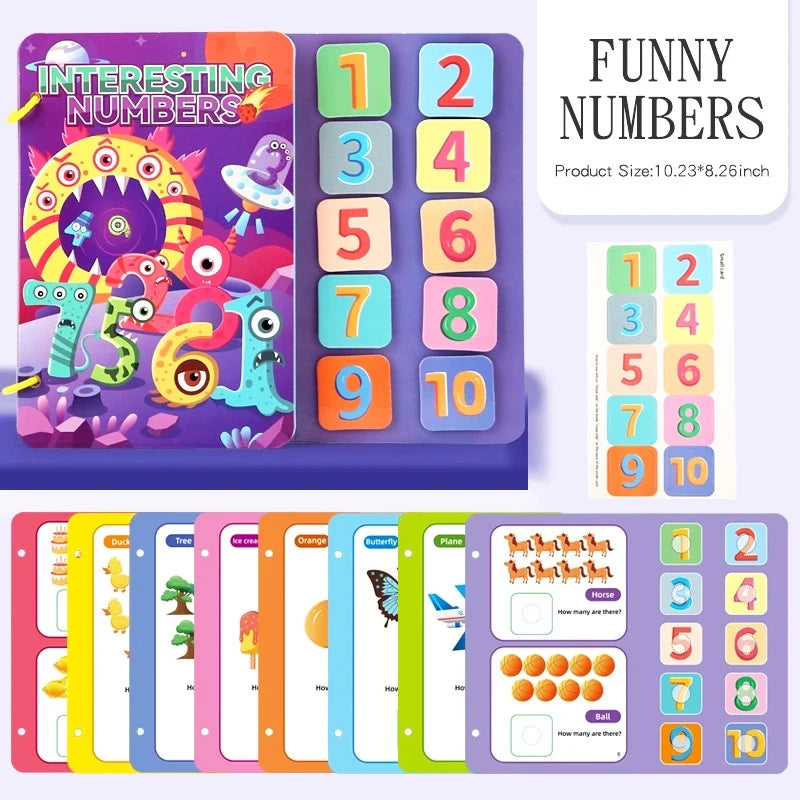 Montessori Busy Book with Stickers – My First Learning Activity Book