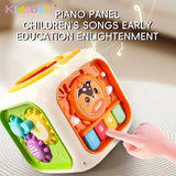 6 In 1 Activity Cube For Babies And Toddlers With Music And Light - Montessori Shape Sorter Learning Toy 1-3 Car Seat Travel Toy