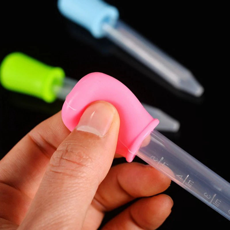 5/10 Pcs  5ml Small Silicone Plastic Pipette Dropper Feeding Medicine Liquid Eye Ear Pipette Dropper Lab Experiment Toys Gift