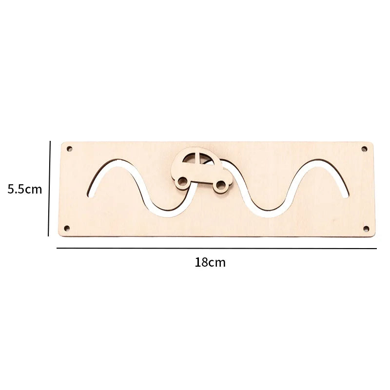 Montessori Wooden Busy Board Toy with Gears & Switches