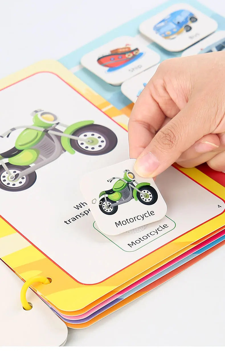 Montessori Busy Book with Stickers – My First Learning Activity Book