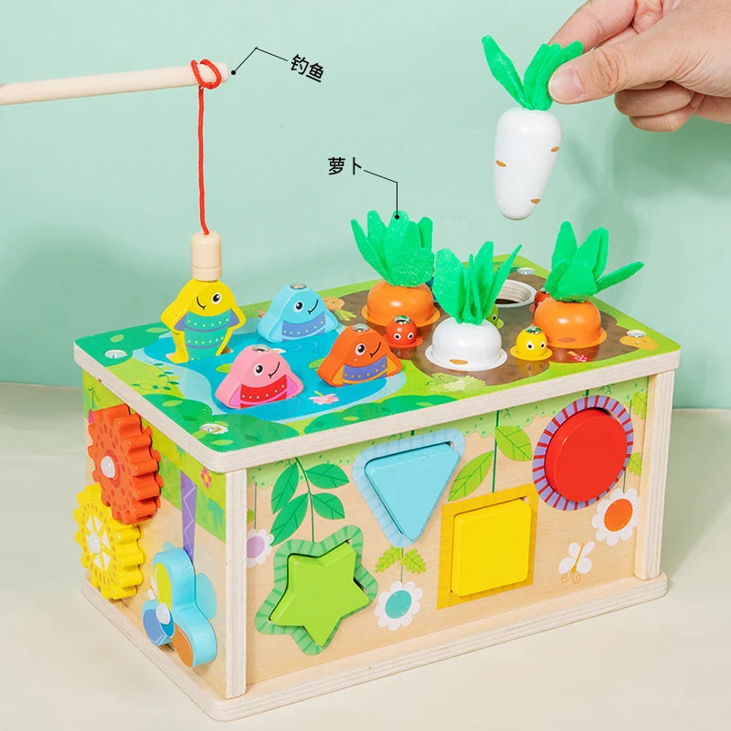 Montessori Baby Tissue Box Toy – Sensory Pulling Toy for Fine Motor Skills