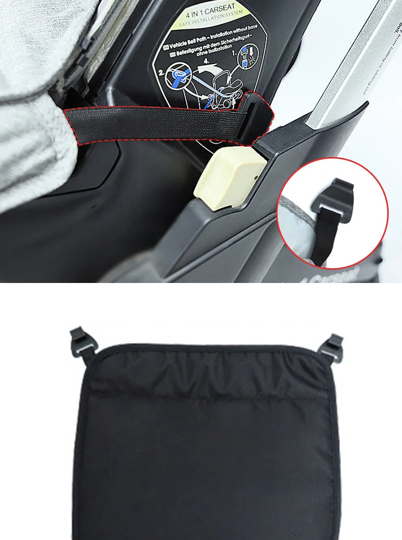 Mommy storage bag for doona Stroller accessories  portable diaper bag compatible with stroller black waterproof storage bag