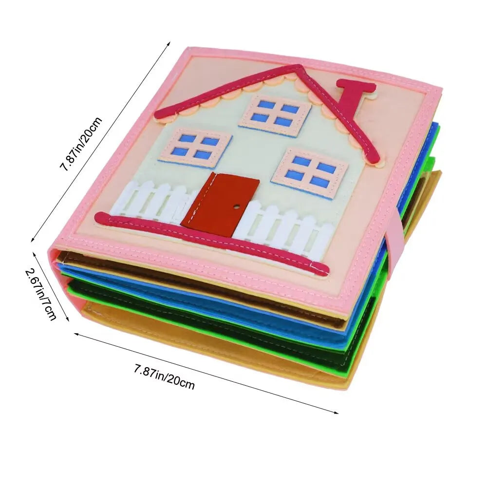 Montessori Quiet Book for Toddlers | Soft Sensory Activity Book