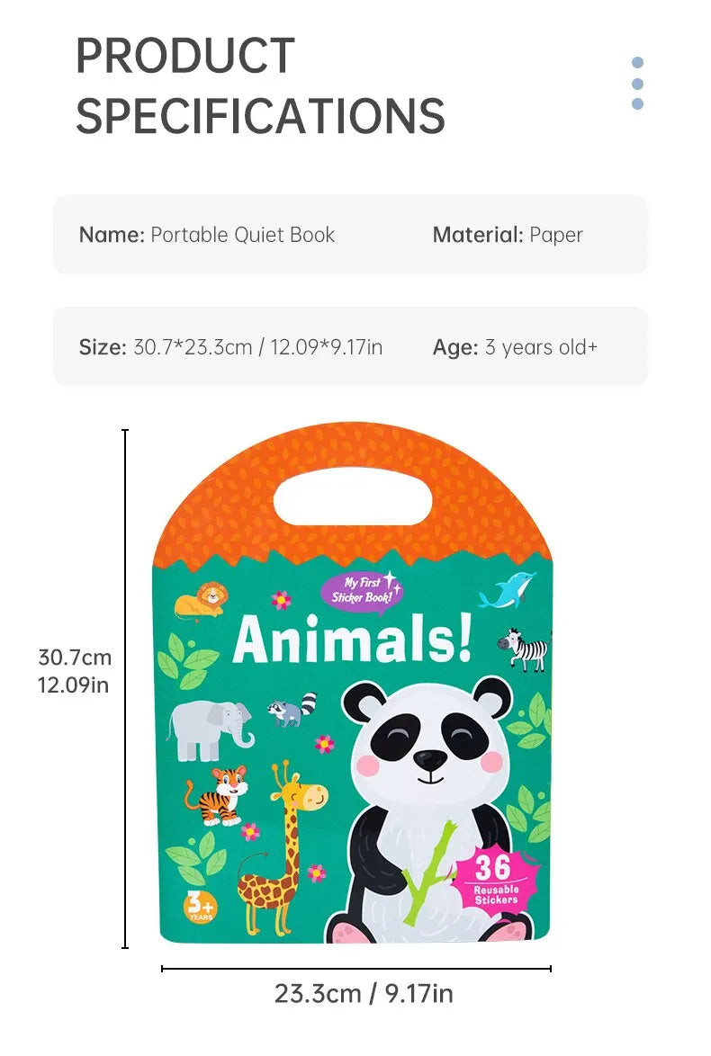 Early Childhood Education Scene Sticker Book Focus Cultivation Quiet Sticker Book Enlightenment Puzzle Cognitive Sticker Book