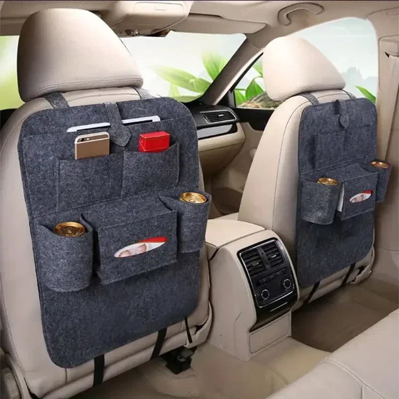 Kids Car Backseat Organizer with Tablet Holder – Travel Storage & Seat Protector