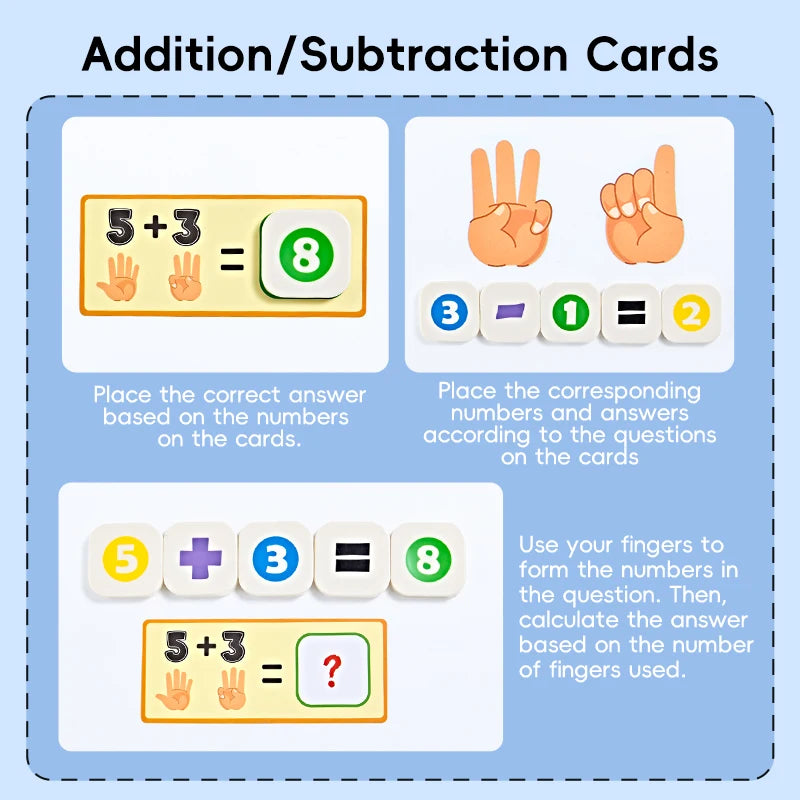 Montessori Math Learning Toy – Finger Counting & Number Recognition Game for Preschool & Early Learning
