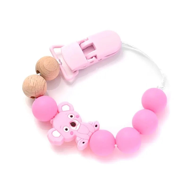 Baby Soother Plastic Pacifier Clip Animal Cartoon Silicone Dummy Holder Chain For Baby Nipple Chain Nursing Chew Toy Shower Gift
