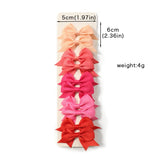 10Pcs Cute Bows Baby Hair Clips Candy Color Girls Princess Hairpins Barrettes Kids Hair Accessories