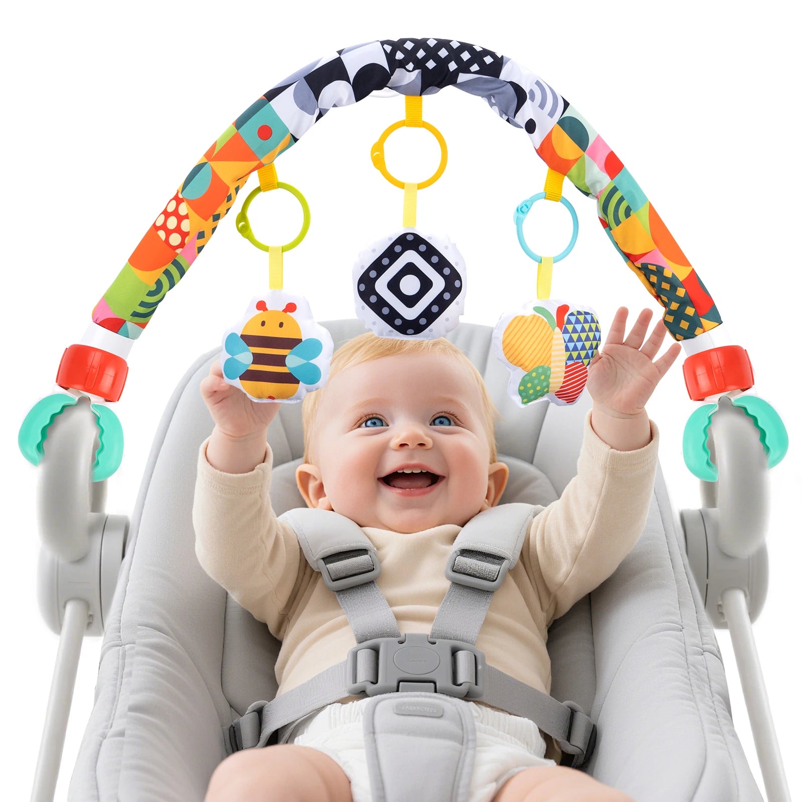 Baby Stroller Arch Toys Bouncer Toy Pram Activity Arch Toys Fine Motor Skills Toys Sensory Development Baby Car S