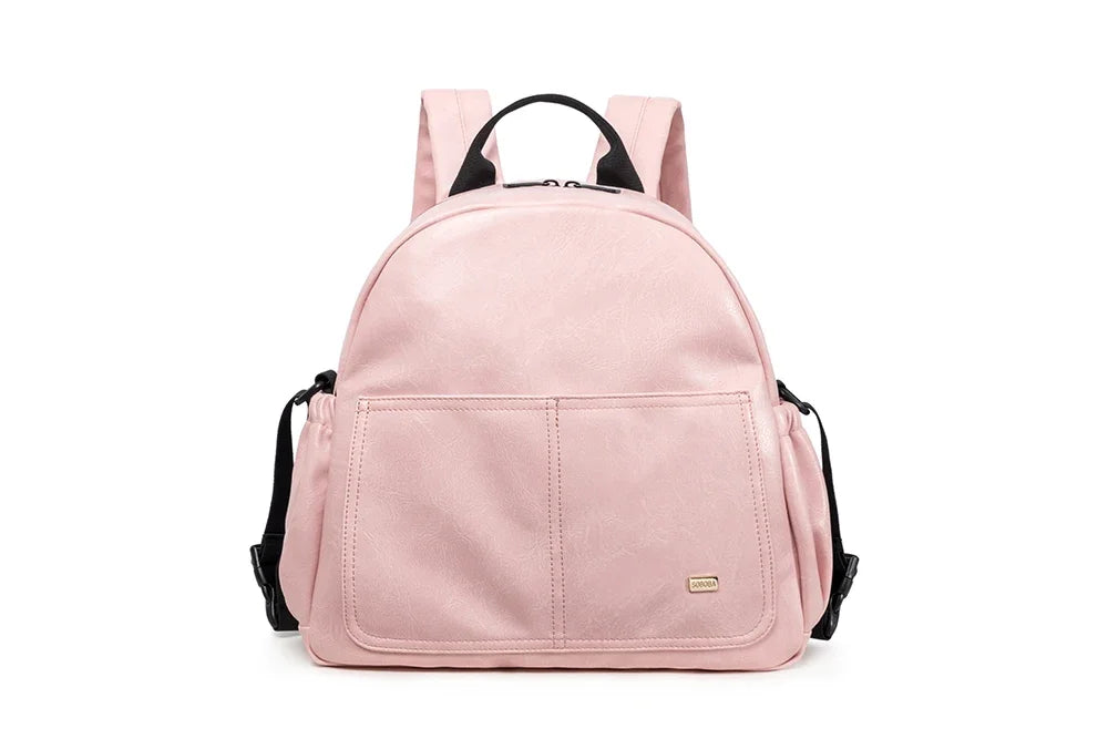 Soboba Large Capacity Solid Diaper Bag with Backpack Straps for Fashionable Mothers – Waterproof Nappy Changing Bag