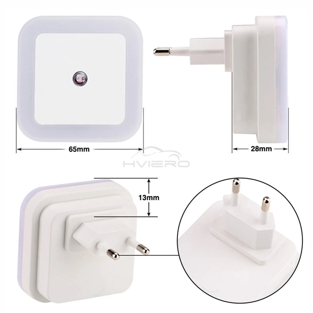 Wireless Sensor LED Night Light EU Plug Mini Square Nights Lights For Baby Children Living Room Bedroom Corridor Lighting Lamp