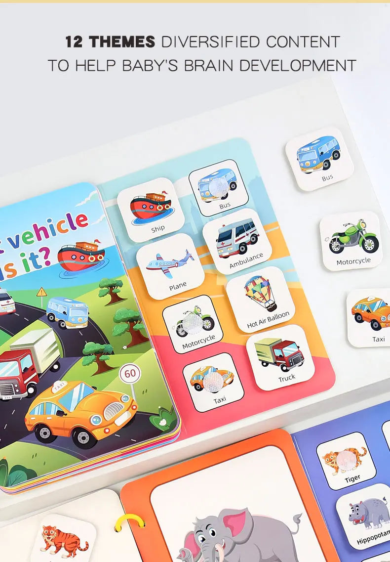 Montessori Busy Book with Stickers – My First Learning Activity Book
