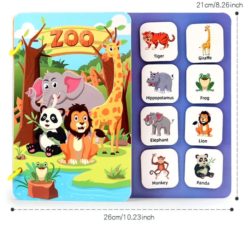 Montessori Busy Book with Stickers – My First Learning Activity Book