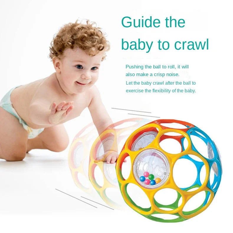 Baby Toy Ball Rattles Soft Ball Toy Newborn Grasping Teethers Hand Bell Sensory Toys Kids Educational Toys for 0-12 Months Baby