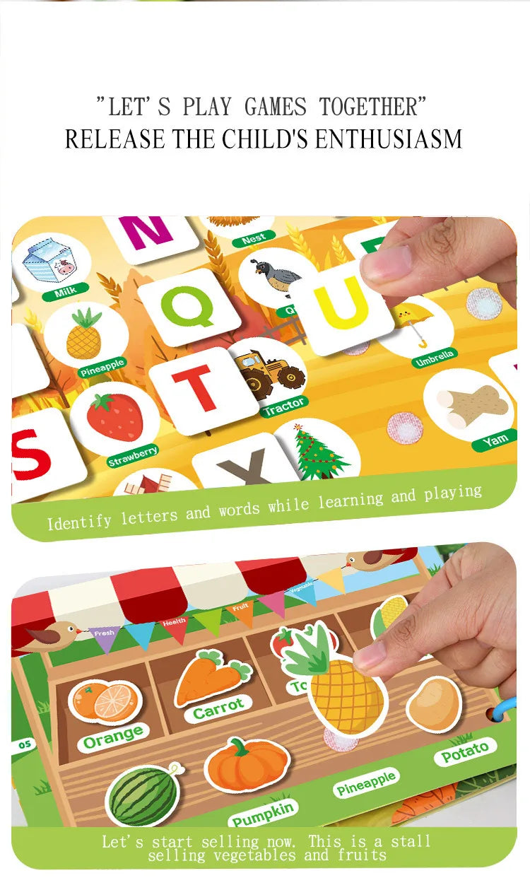 Montessori Busy Book for Toddlers – Reusable Matching Activity Toy