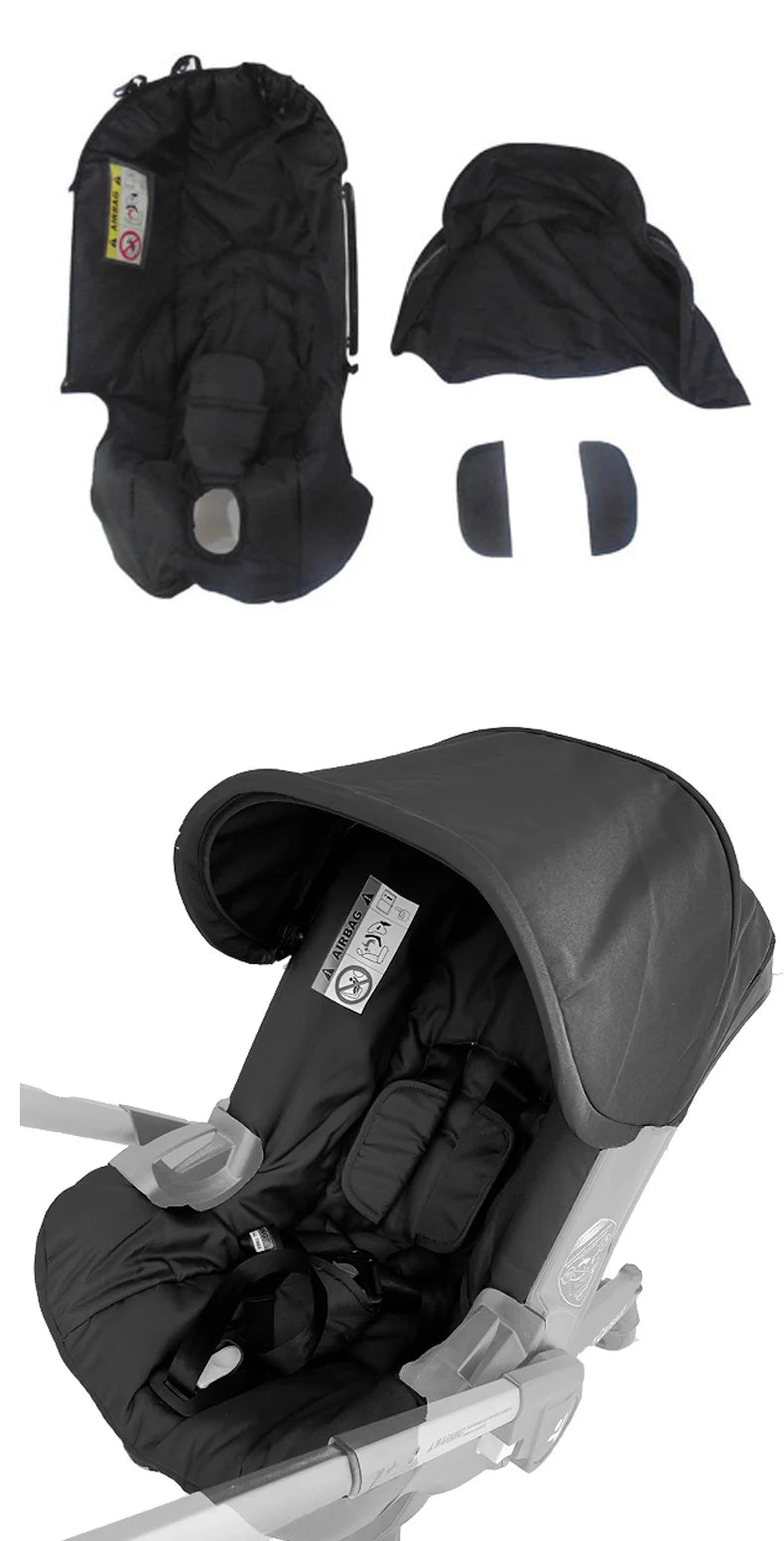 Mommy storage bag for doona Stroller accessories  portable diaper bag compatible with stroller black waterproof storage bag