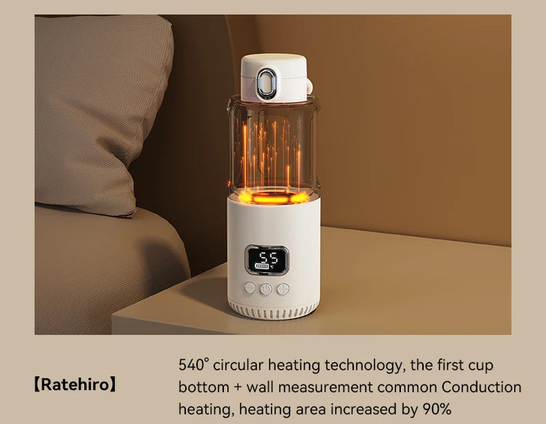 18000/10000mAh High-Power Constant Temperature Cup Quick Hot Water And Milk Heating Portable Baby Bottle Warmer