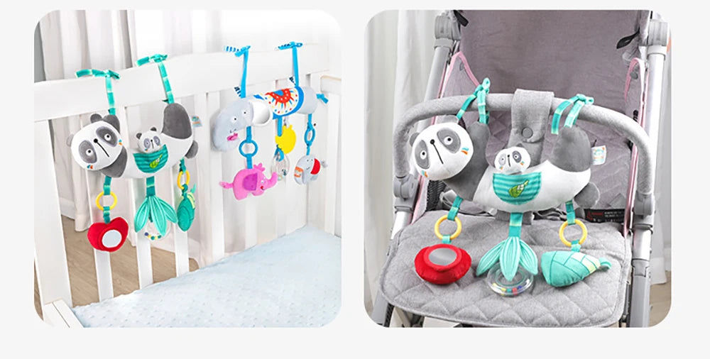 Baby Baby Stroller Arch Toys Car Seat Activity Hanging Toy Infant Soft Plush with Sound Wind Chimes Dolls for Babie Newborn Gift