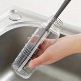 Silicone Milk Bottle Brush Cup Scrubber Glass Cleaner Kitchen Cleaning Tool Long Handle Drink Bottle Glass Cup Cleaning Brush