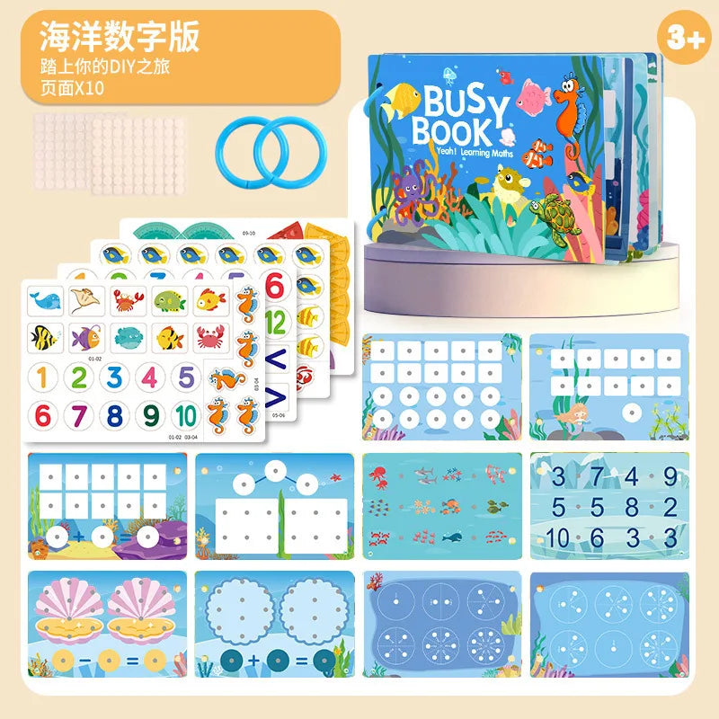 Montessori Busy Book for Toddlers – Reusable Matching Activity Toy