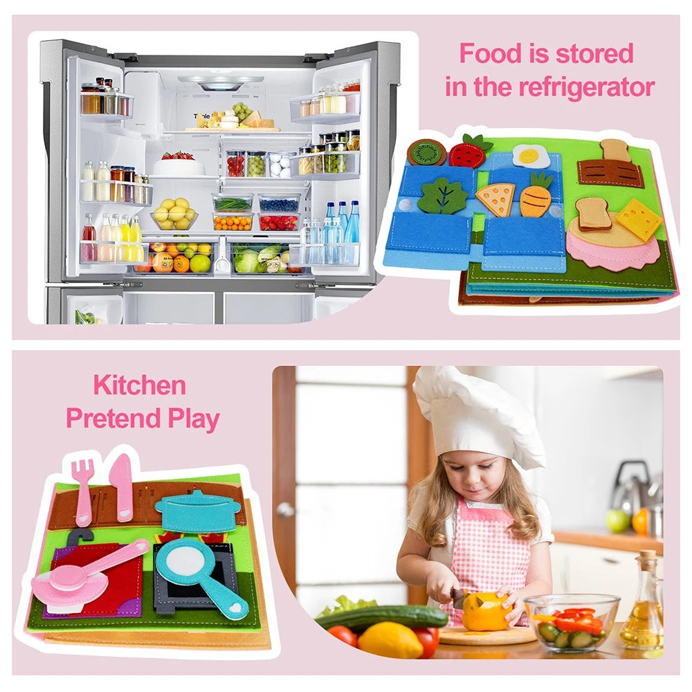 Montessori Busy Book for Toddlers – Preschool Learning Activity Toy