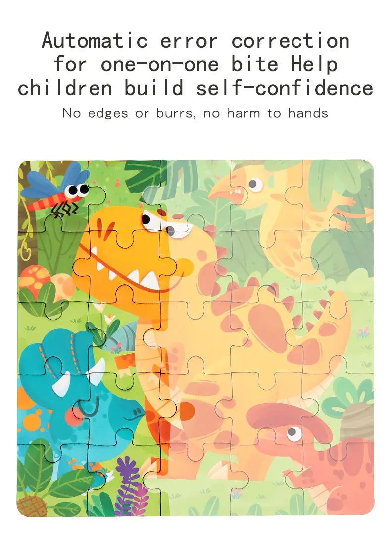 Magnetic Puzzles Games for Kids Busy Quiet Cartoon Animals Jigsaw Book Montessori Baby Educational Toys Children's Early Gifts