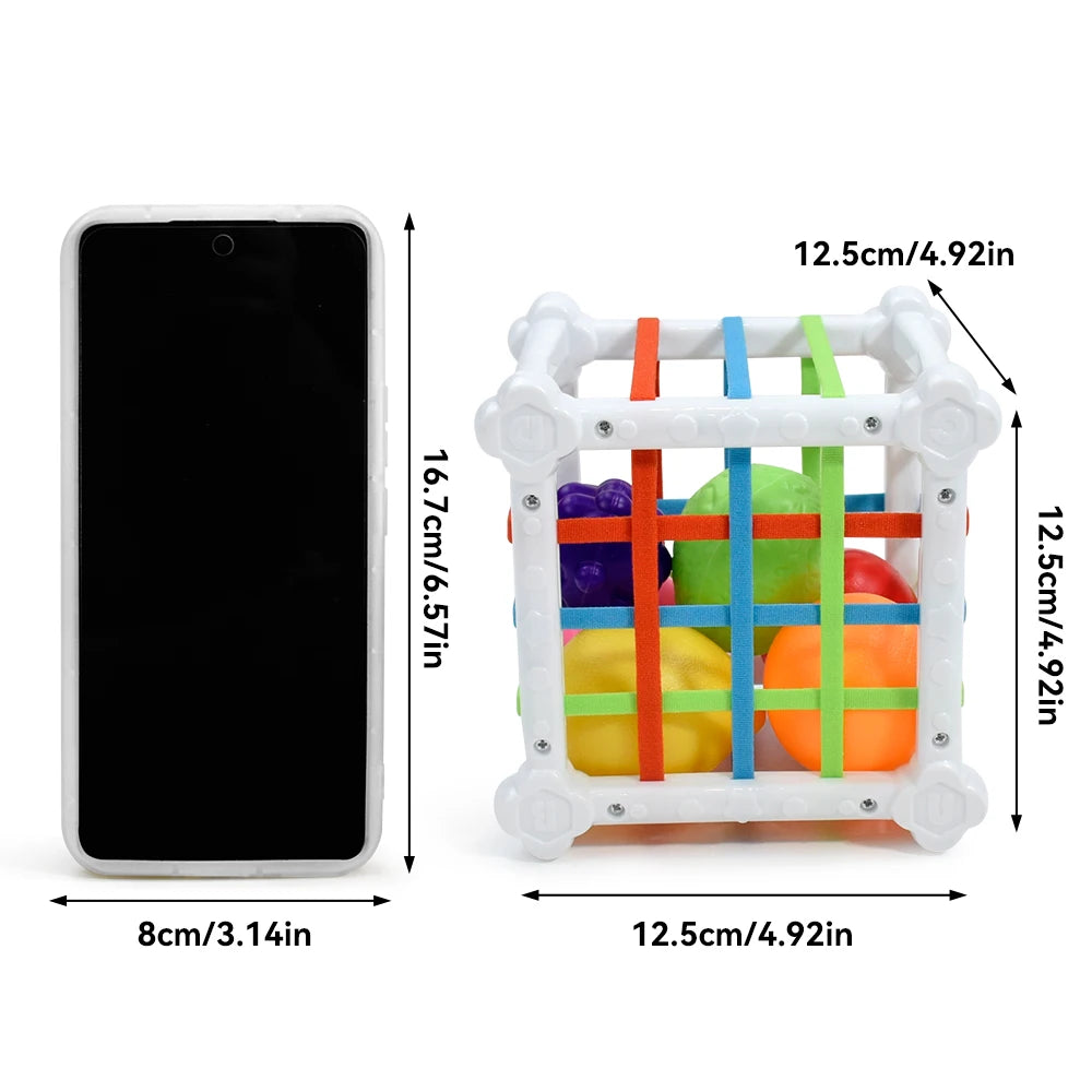 Montessori Shape Sorter Cube – Sensory Learning Toy for Toddlers