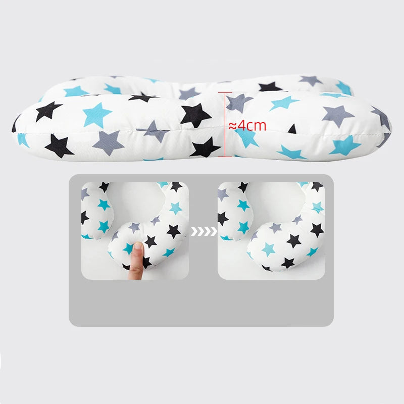 New Cartoon Children's Cotton Soft U-shaped Sleeping Pillows Baby Stroller Children's Pillow Baby Functional Stroller Pillow