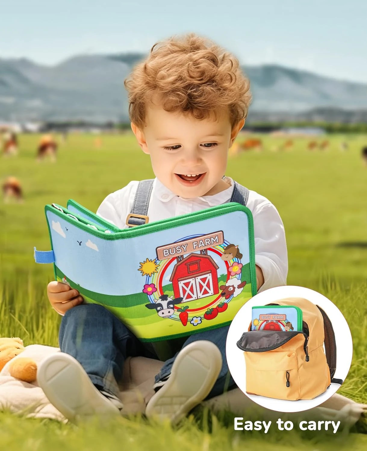 Montessori Quiet Book for Toddlers | Soft Sensory Activity Book