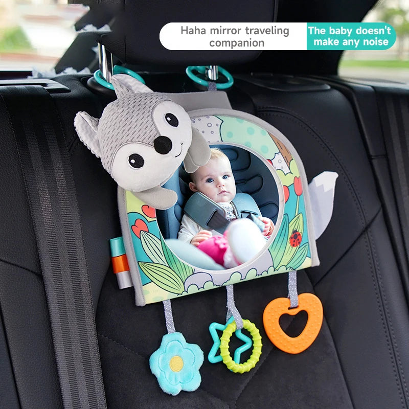 Baby Car Seat Mirror Toys Kids Monitor Adjustable Education Sensory Toys Fun Travel Infant Tummy Time Toys Babies Carseat Toys