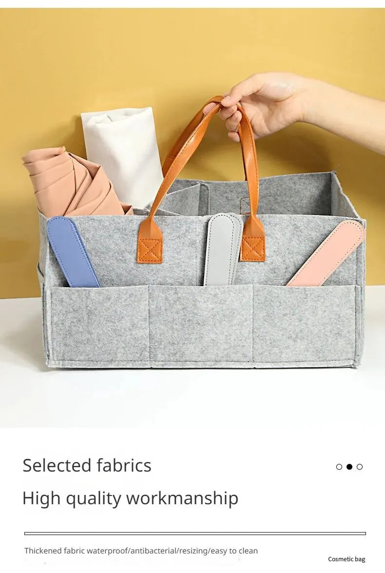 Baby Stroller Accessories Mom Tote Bag Foldable Storage Baby Diaper Hanging Bag Thickened Portable Mom Cart Portable Diaper Bag