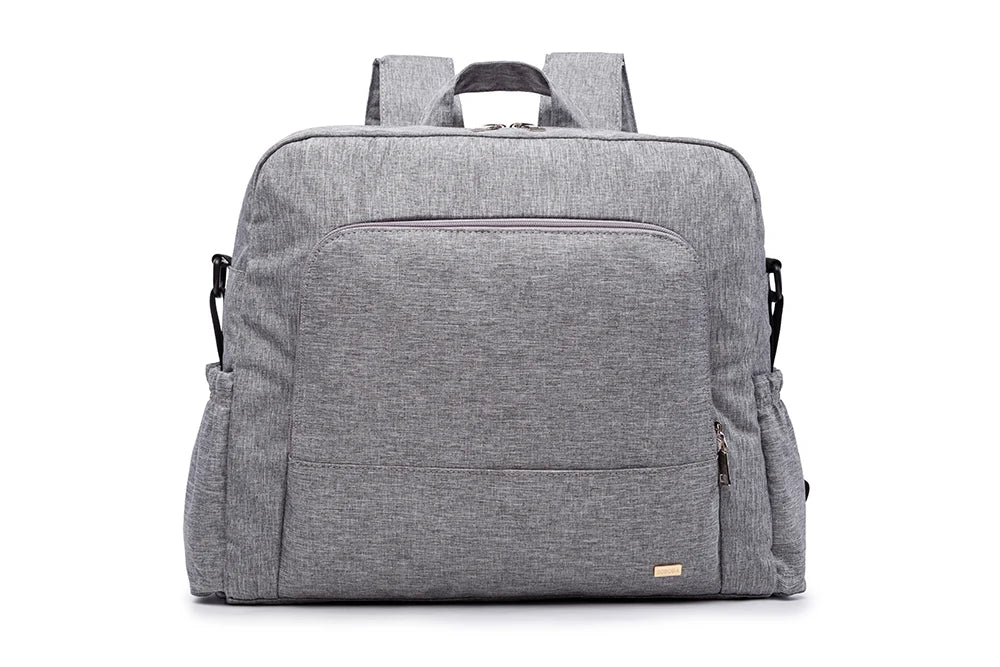 Soboba Solid Diaper Bag Fashion Waterproof Multi-functional Diaper Backpack Nursing Changing Bag for Baby Large Stylish Bag