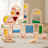 Wooden Rainbow Block Set | STEM Building Toy for Toddlers & Kids