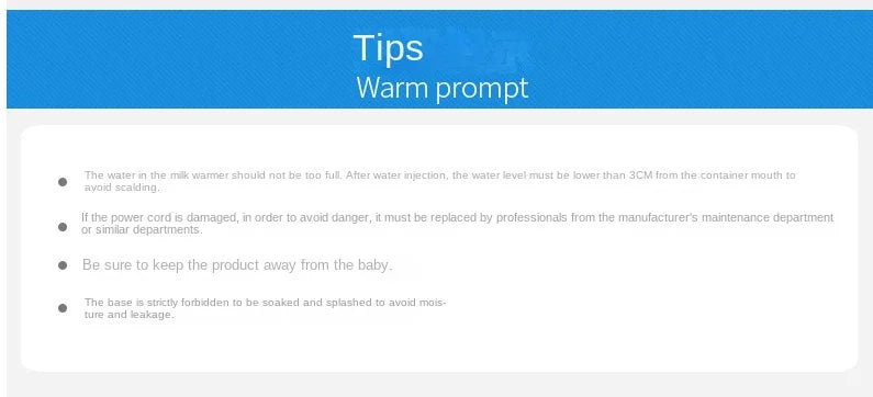 Baby Bottles Milk Warmer Food Heater Steam Sterilizer 5-Minute Fast Warming Precise Temperature Control Double Milk Warmer