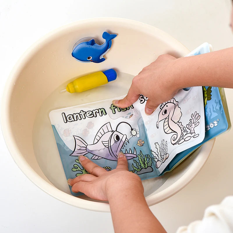 Baby Bath Books Swimming Bathroom Toys Water Painting Coloring Magic Picture Books Early Educational Toys For Kids Quiet Books